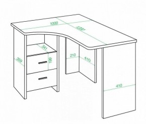 Стол письменный Домино Lite СКЛ-Угл 120 в Миассе - miass.mebel24.online | фото 2