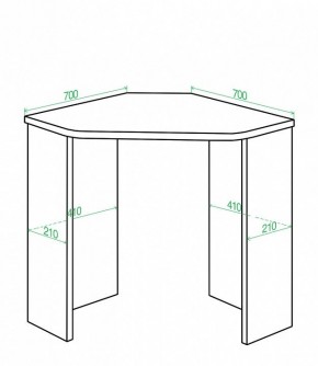 Стол письменный Домино Lite СКЛ-Угл70 в Миассе - miass.mebel24.online | фото 2