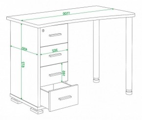 Стол письменный Домино СКМ-50 в Миассе - miass.mebel24.online | фото 6