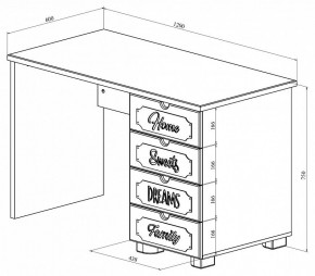 Стол письменный ДримСтар ДС-03 в Миассе - miass.mebel24.online | фото 4