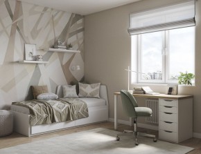 Стол письменный Ингар 2/5Т 140x75x55, дуб беленый/белый в Миассе - miass.mebel24.online | фото 4