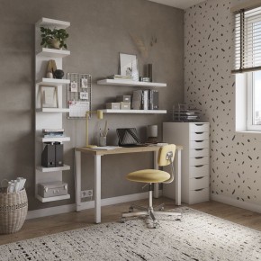 Стол письменный Ингар 2/ТТ 140x75x55, дуб беленый/белый в Миассе - miass.mebel24.online | фото 4