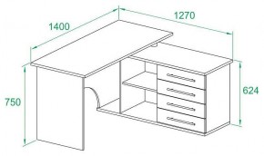 Стол письменный КСТ-109Л в Миассе - miass.mebel24.online | фото 3