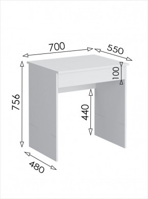 Стол письменный мини с ящиком Париж в Миассе - miass.mebel24.online | фото 3