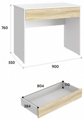 Стол письменный Оскар в Миассе - miass.mebel24.online | фото 3