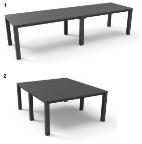 Стол раскладной Джули (Julie Double table 2 configurations) Графит в Миассе - miass.mebel24.online | фото 1