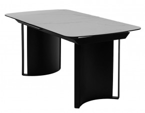 Стол RASMUS 160 TL-45 Белый мрамор, испанская керамика / черный каркас, ®DISAUR в Миассе - miass.mebel24.online | фото 1