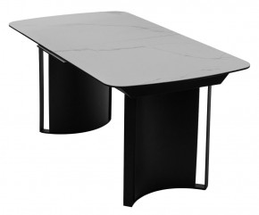 Стол RASMUS 160 TL-45 Белый мрамор, испанская керамика / черный каркас, ®DISAUR в Миассе - miass.mebel24.online | фото 3
