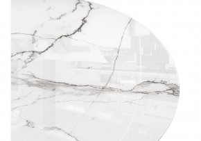 Стол стеклянный Абилин 100х76 белый мрамор / белый в Миассе - miass.mebel24.online | фото 5