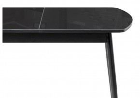 Стол стеклянный Бейкер 120(152)х70х75,5 черный в Миассе - miass.mebel24.online | фото