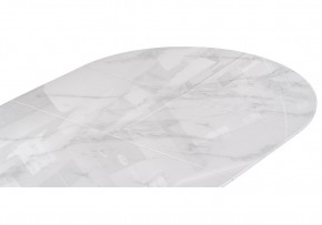 Стол стеклянный Галвестон 100х76 белый мрамор / белый в Миассе - miass.mebel24.online | фото 6