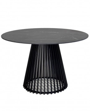 Стол TERNI 120 MATT BLACK MARBLE SOLID CERAMIC Черный мрамор матовый, керамика /Черн.каркас, ®DISAUR в Миассе - miass.mebel24.online | фото 3