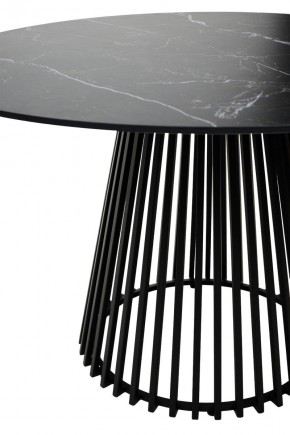 Стол TERNI 120 MATT BLACK MARBLE SOLID CERAMIC Черный мрамор матовый, керамика /Черн.каркас, ®DISAUR в Миассе - miass.mebel24.online | фото 5