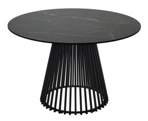 Стол TERNI 120 MATT BLACK MARBLE SOLID CERAMIC Черный мрамор матовый, керамика /Черн.каркас, ®DISAUR в Миассе - miass.mebel24.online | фото 8