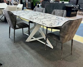 Стол VICENZA 220 BULGARI WHITE, керамика / белый, ®DISAUR в Миассе - miass.mebel24.online | фото 2
