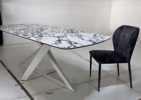 Стол VICENZA 220 BULGARI WHITE, керамика / белый, ®DISAUR в Миассе - miass.mebel24.online | фото 4