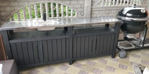Столик для барбекю 415 Л (Unity Chef 415 L) графит в Миассе - miass.mebel24.online | фото 1
