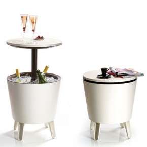 Столик-холодильник COOL BAR крем-шоколад в Миассе - miass.mebel24.online | фото 1