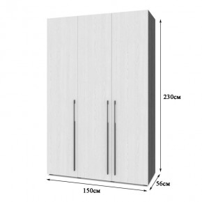 СТОУН С31 Шкаф 3-х створчатый с ящиками (камень темный/ирландский дуб) в Миассе - miass.mebel24.online | фото 2