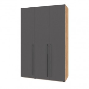 СТОУН С32 Шкаф 3-х створчатый (золотой дуб/графит) в Миассе - miass.mebel24.online | фото