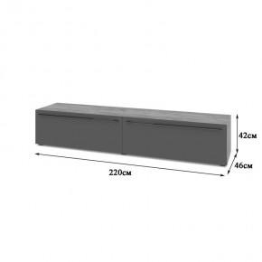 СТОУН С72 Тумба ТВ (серый дуб/белый) в Миассе - miass.mebel24.online | фото 2
