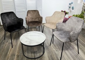 Стул AMARETTO VBP208 античный серо-бежевый/ черный каркас, М-City в Миассе - miass.mebel24.online | фото 2