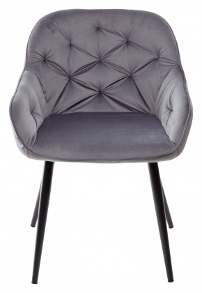 Стул BREEZE BLUVEL-14 GREY, велюр / черный каркас М-City в Миассе - miass.mebel24.online | фото 5