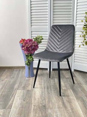 Стул DUKE BLUVEL-14 GREY, велюр / черный каркас М-City в Миассе - miass.mebel24.online | фото 4