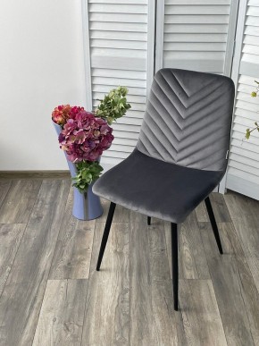 Стул DUKE BLUVEL-14 GREY, велюр / черный каркас М-City в Миассе - miass.mebel24.online | фото 5