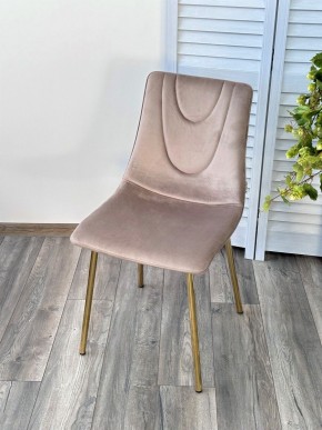 Стул ELLI BLUVEL-40 Бежевый, велюр / золотой каркас М-City в Миассе - miass.mebel24.online | фото 3