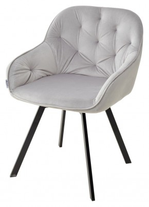 Стул GALE 360 град. поворот. BLUVEL-03 LIGHT GREY, велюр/ черный каркас, М-City в Миассе - miass.mebel24.online | фото 1