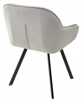 Стул GALE 360 град. поворот. BLUVEL-03 LIGHT GREY, велюр/ черный каркас, М-City в Миассе - miass.mebel24.online | фото 4