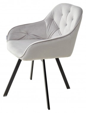 Стул GALE 360 град. поворот. BLUVEL-03 LIGHT GREY, велюр/ черный каркас, М-City в Миассе - miass.mebel24.online | фото 5