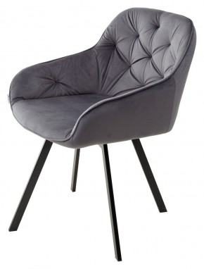 Стул GALE 360 град. поворот. BLUVEL-14 GREY, велюр/ черный каркас, М-City в Миассе - miass.mebel24.online | фото 5