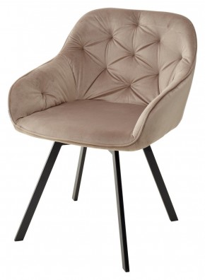 Стул GALE 360 град. поворот. BLUVEL-40 BEIGE, велюр/ черный каркас, М-City в Миассе - miass.mebel24.online | фото 1