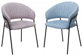 Стул ГЕММА, цвет RAIN 13 blue, велюр / черный каркас М-City в Миассе - miass.mebel24.online | фото 8