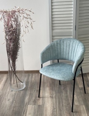 Стул ГЕММА, цвет RAIN 7 breeze, велюр / черный каркас М-City в Миассе - miass.mebel24.online | фото 4