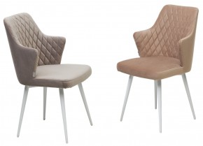 Стул HERMAN 360 град. БЕЖЕВЫЙ #5, велюр / белый каркас М-City в Миассе - miass.mebel24.online | фото 6