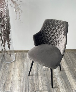 Стул HERMAN 360 град. ГРАФИТ #14, велюр / черный каркас М-City в Миассе - miass.mebel24.online | фото 3