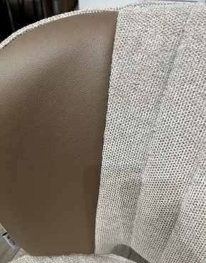 Стул HERMES WZ2042-02 светло-бежевый фактурный велюр/ HK017-31 серо-коричневый PU, М-City в Миассе - miass.mebel24.online | фото 2