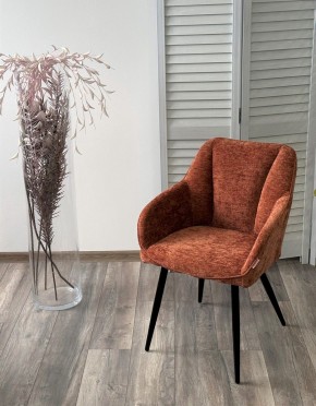 Стул REFLET 3018-09 терракотовый, шенилл / черный каркас, ®DISAUR в Миассе - miass.mebel24.online | фото 3