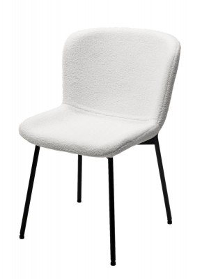 Стул RIYA UF992-01 Белый, teddy / черный каркас М-City в Миассе - miass.mebel24.online | фото 1