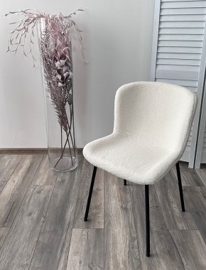 Стул RIYA UF992-01 Белый, teddy / черный каркас М-City в Миассе - miass.mebel24.online | фото 5