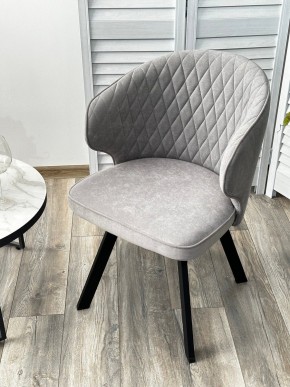 Стул SKAT 360 град. поворот. B22 Серый, велюр / черный каркас, М-City в Миассе - miass.mebel24.online | фото 3