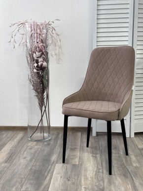 Стул ТУРИН, цвет B5 Капучино, велюр / черный каркас М-City в Миассе - miass.mebel24.online | фото 2