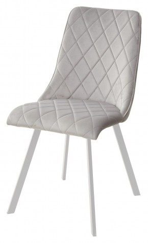 Стул TYCOON BLUVEL-03 LIGHT GREY / белый каркас М-City в Миассе - miass.mebel24.online | фото 1