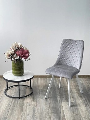 Стул TYCOON BLUVEL-03 LIGHT GREY / белый каркас М-City в Миассе - miass.mebel24.online | фото 2