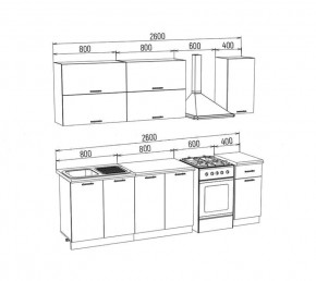 ТЕХНО Кухонный гарнитур 2,0 м Компоновка №2 в Миассе - miass.mebel24.online | фото 7