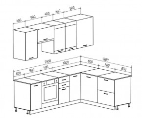 ТЕХНО Кухонный гарнитур угловой 2,4х1,8 м Компоновка №3 (Пудра софт/Угольный софт) в Миассе - miass.mebel24.online | фото 3