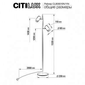 Торшер Citilux Twin CL809010N в Миассе - miass.mebel24.online | фото 5